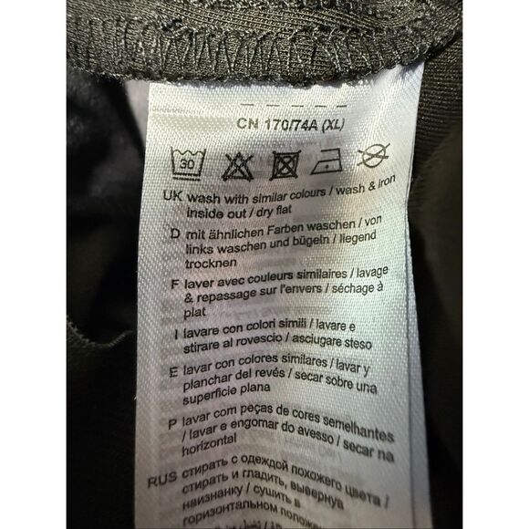 Esprit Women’s Pants Faux Leather Trim Size XL Black - Picture 13 of 15